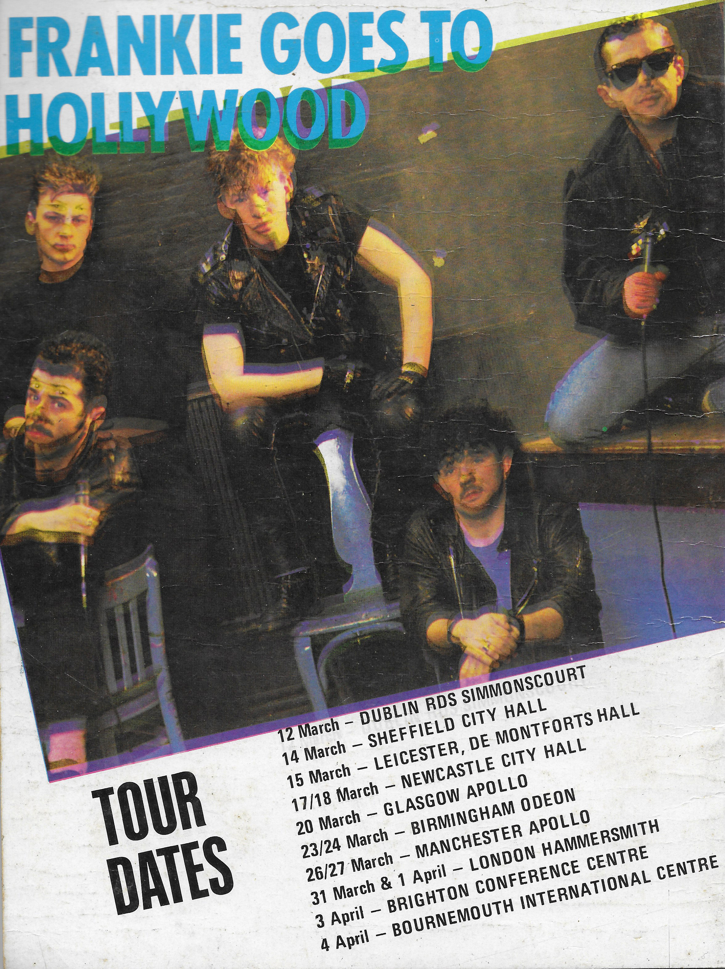 Frankie tourdates in 1985